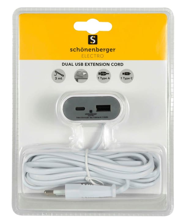 Image of Schönenberger Dual USB Verlängerung USB-C+A USB-Verlängerungskabel