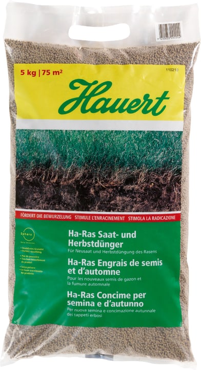Image of Hauert Ha-Ras Saat & Herbstdünger, 5 kg Rasendünger