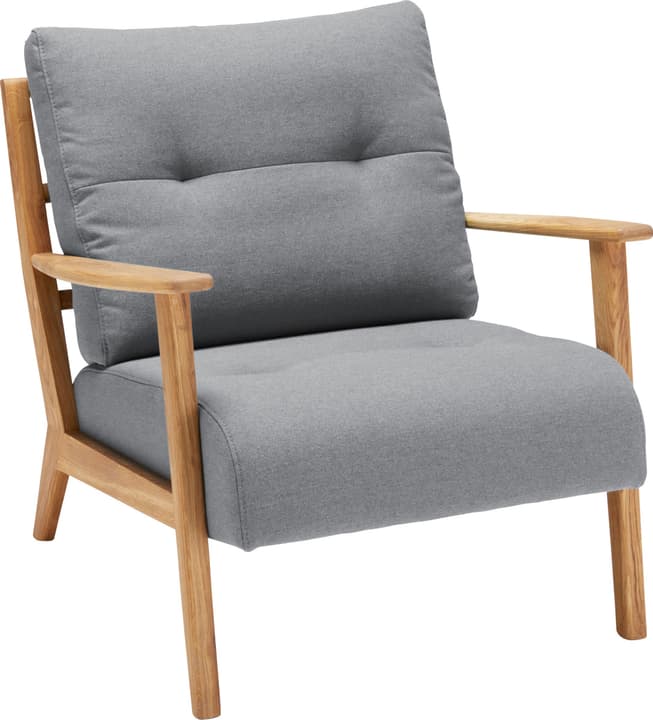 FAUST Fauteuil (Corvina) FAUST Fauteuil (Corvina) 402465000000 Dimensions L: 83.0 cm x P: 76.0 cm x H: 80.0 cm Couleur Gris clair Photo no. 1