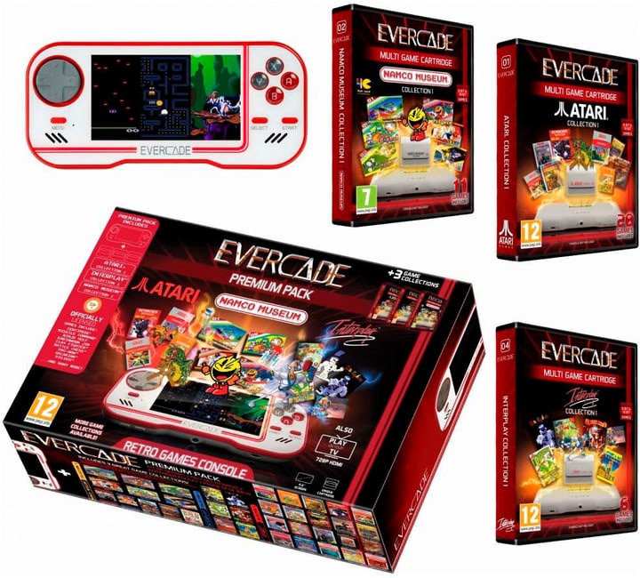 Evercade Premium Pack + Namco Cart 1, Atari Cart 1 & Interplay Cart 1 Console Evercade Premium Pack + Namco Cart 1, Atari Cart 1 & Interplay Cart 1 Console 785445400000 Photo no. 1