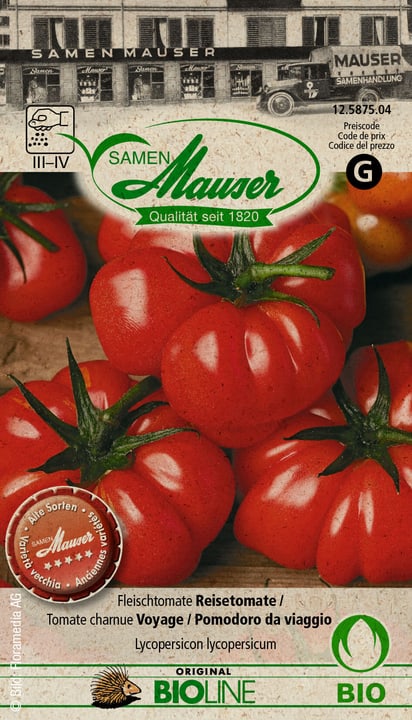 Image of Samen Mauser Knospe BIO Fleischtomate Reisetomate Gemüsesamen