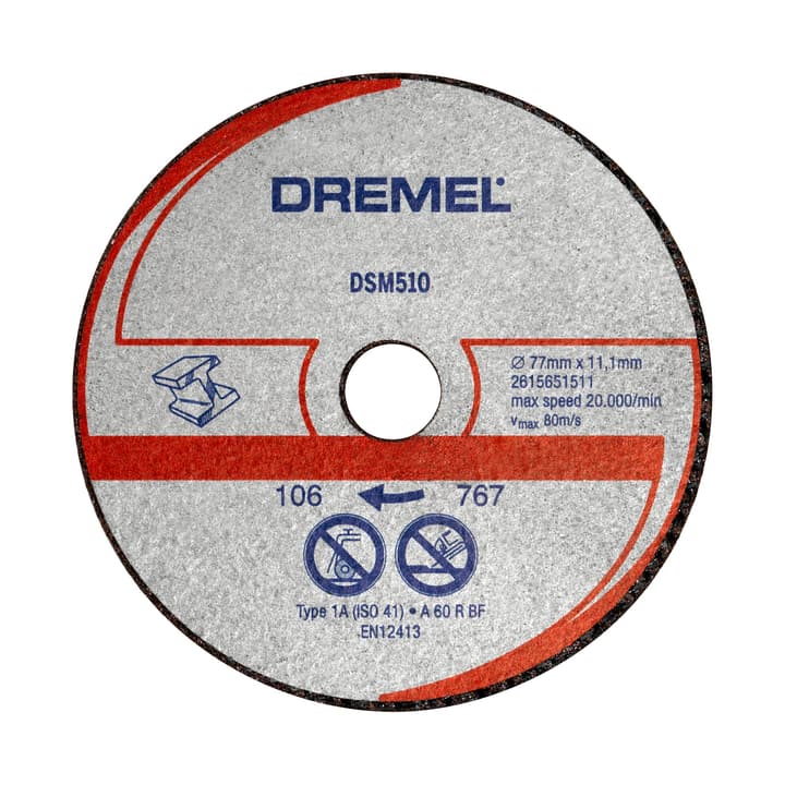 Image of Dremel Metall- und Kunststofftrennscheibe DSM510 Zubehör Schneiden bei Do it + Garden von Migros