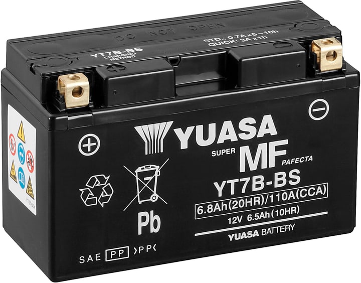 YUASA Batterie AGM 12V/6.8Ah/110A Batterie moto