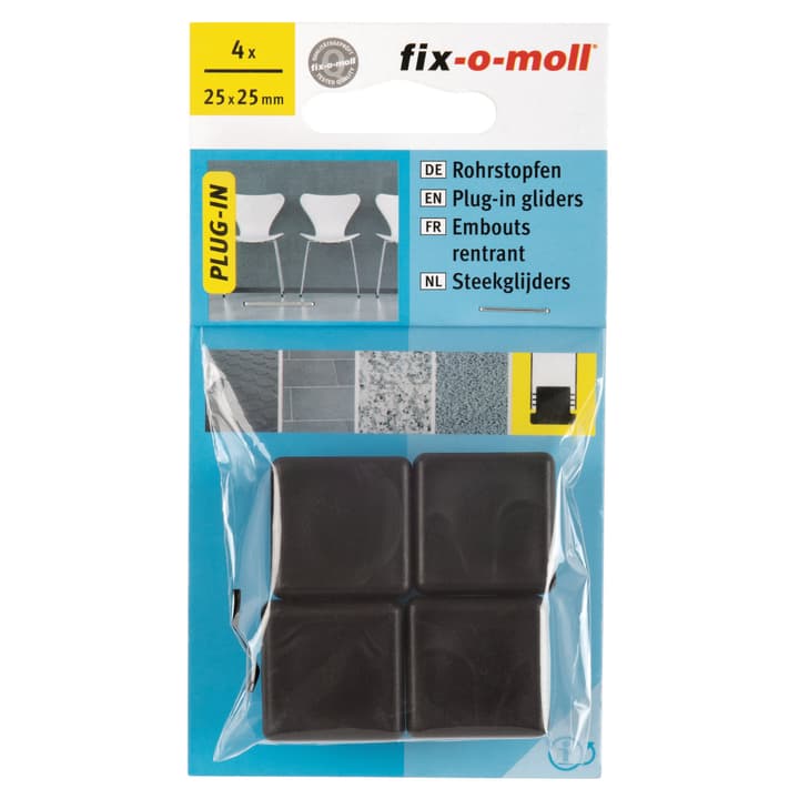 Image of Fix-O-Moll Steckgleiter 25 x mm 4 Rohrkappen