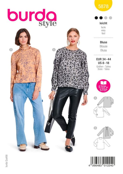 Image of burda Schnittmuster, Bluse Schnittmuster