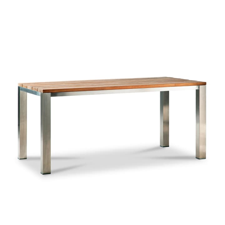 SILVIO Tisch Teak/Edelstahl 160x90cm SILVIO Tisch Teak/Edelstahl 160x90cm 368007531901 Grösse B: 160.0 cm x T: 90.0 cm x H: 78.0 cm Farbe Teak Bild Nr. 1
