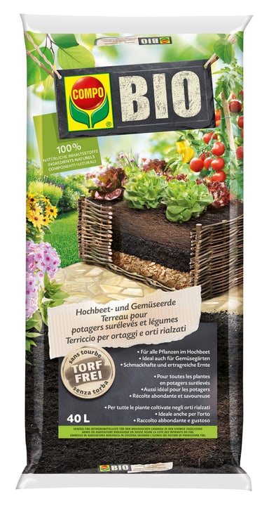 Compo Sana BIO Terreau pour potagers surélevés et légumes, 40 L BIO Terreau pour potagers surélevés et légumes, 40 L Compo Sana 658015000000 Photo no. 1