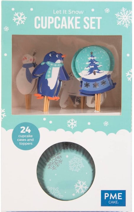 PME Set per cupcake - Let it Snow Per cupcake e muffin - 24 pezzi.