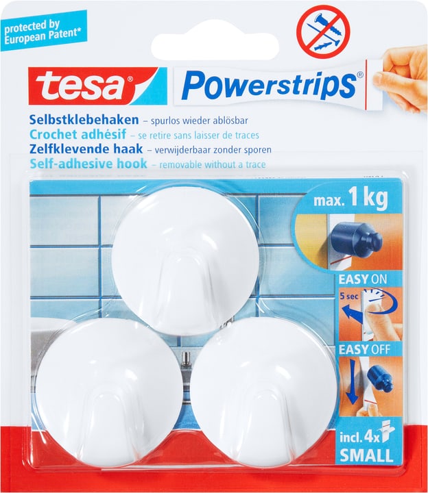 Image of Tesa Powerstrips Haken small rund Klebehaken bei Do it + Garden von Migros