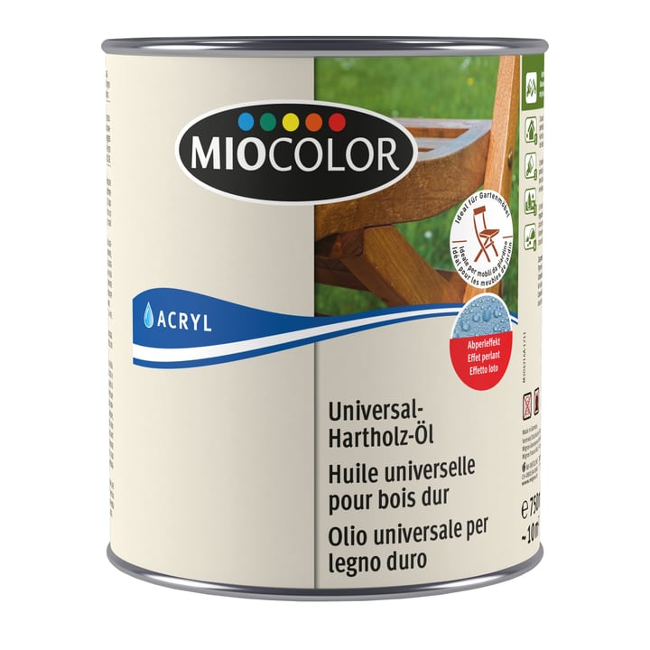 Miocolor olio universa per legno duro Incolore 750 ml