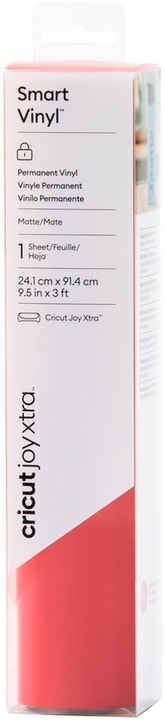 Cricut Joy Xtra Film de vinyle Joy Xtra Smart permanent 24.1 x 91.4 cm, rouge Matériaux pour traceurs de découpe