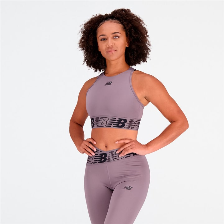 Image of New Balance W Relentless Crop Bra Sport-BH grau
