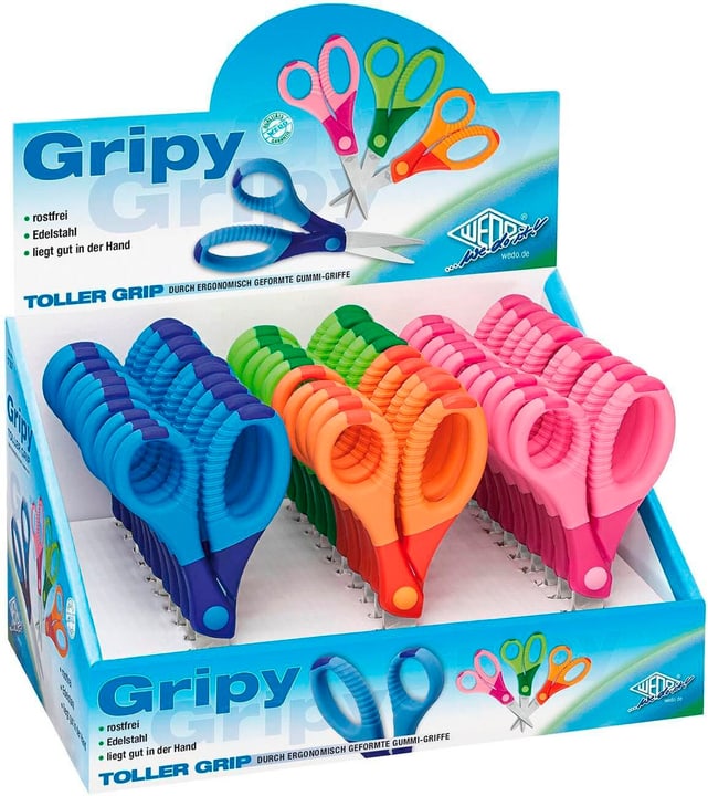 Wedo Ciseaux pour enfants Display Gripy, 30 pièces Ciseaux