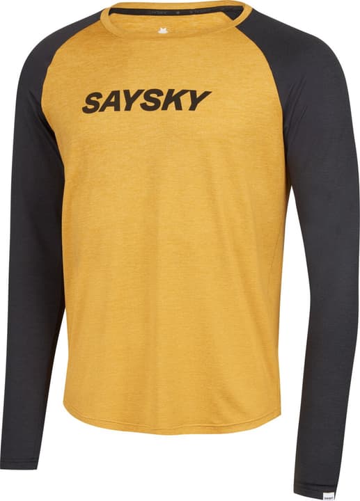 Image of Saysky Logo Pace LS Laufshirt gelb