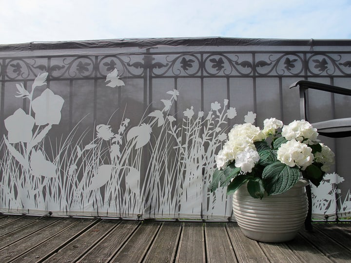 Image of Videx Balkonbespannung Motiv Gräser 300x90cm Balkonsichtschutz