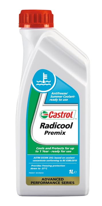 Image of Castrol Radicool Premix Kühlerflüssigkeit silikathaltig 1 L Fahrzeugflüssigkeit