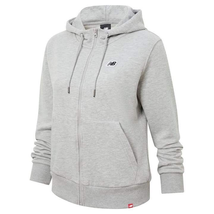 Image of New Balance W NB Small Logo Zip Hoodie Jacke hellgrau