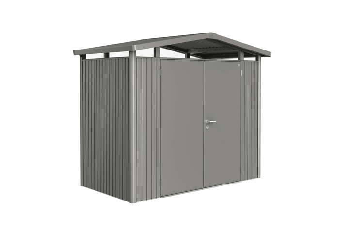 Biohort Ricovero Panorama P1 Ricovero Panorama P1 Biohort 647251500000 Colore Grigio Quartz-Metallico Copertura di tetto Tetto in lamiera zincata N. figura 1