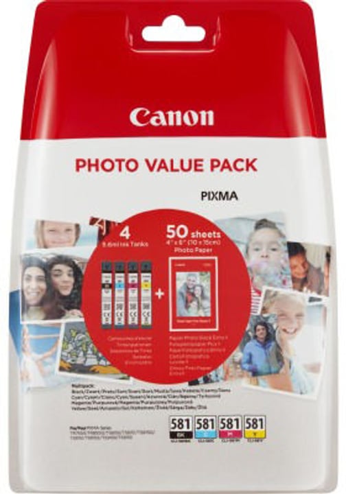 Canon CLI-581 Cartuccia d'inchiostro Multipack + Glossy photo paper Cartuccia d'inchiostro CLI-581 Cartuccia d'inchiostro Multipack + Glossy photo paper Cartuccia d'inchiostro Canon 798552000000 N. figura 1