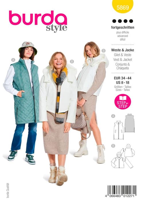 burda Cartamodello, gilet e giacca