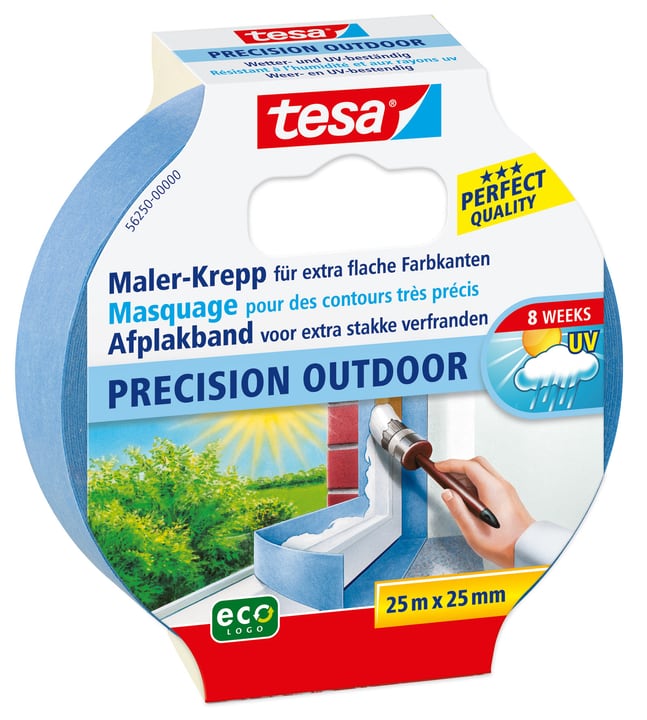 Image of Tesa Maler-Krepp PRECISION OUTDOOR ecoLogo® 25m:25mm Malerbänder