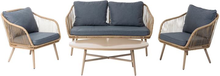 Image of COCON Loungeset Bissone, Beige/Grau, 4 Sitzplätze Lounge Set