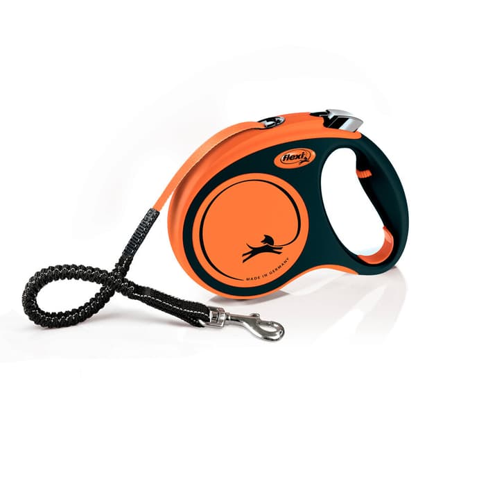 Image of flexi Xtreme Gurt-Leine schwarz-orange M, 5 m Rollleinen