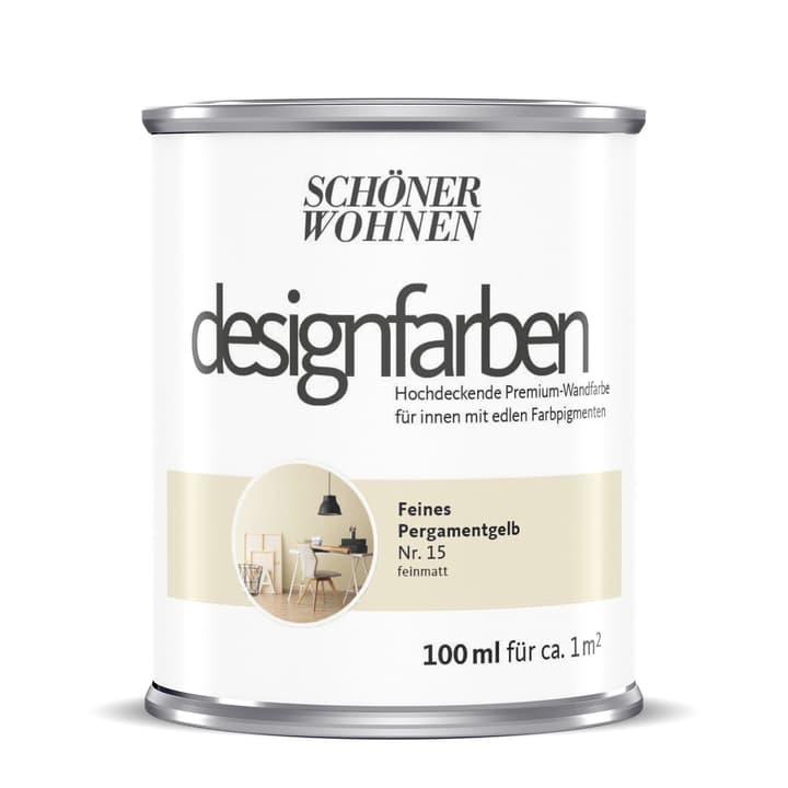 Image of Schöner Wohnen Designfarbe Pergamentgelb 100 ml Wandfarbe