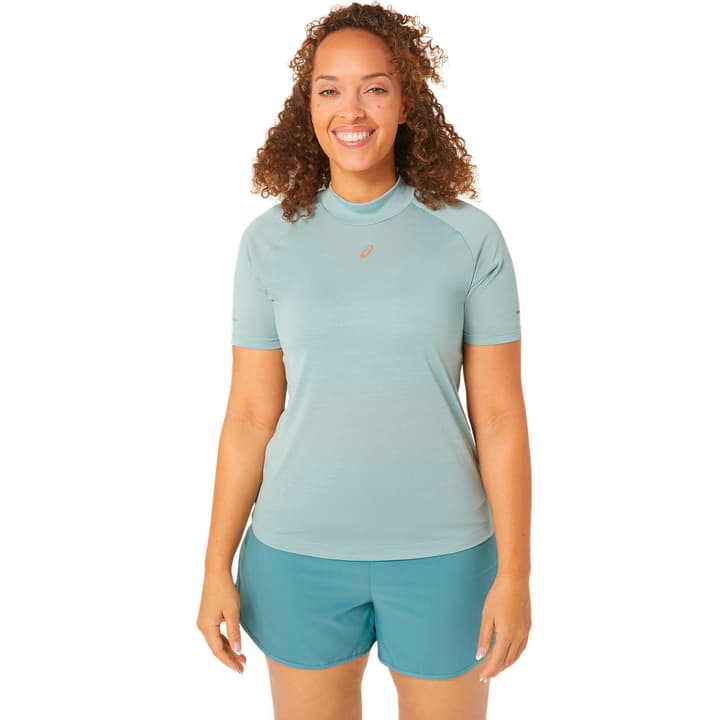 Image of Asics Nagino Run SS Top Laufshirt aqua