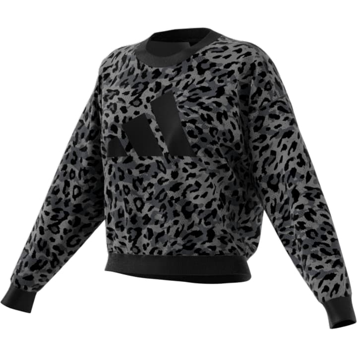 Image of Adidas Leopard Print Sweatshirt Damen-Pullover anthrazit