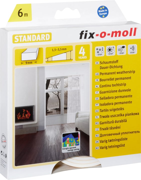 Image of Fix-O-Moll Schaumstoff-Dauerdichtung 9 x 4 mm, 6 m Dichtung bei Do it + Garden von Migros