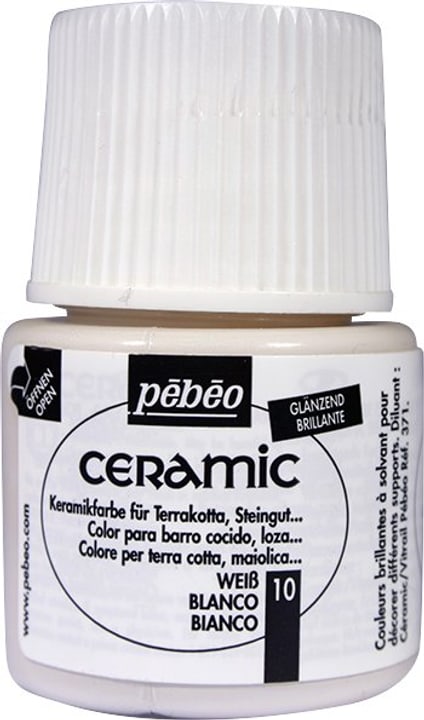 Pébéo Ceramic Keramikmalfarbe 10 Weiss 45ml Keramikfarbe