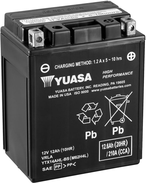 YUASA Batterie AGM 12V/12.6Ah/210A Batterie moto