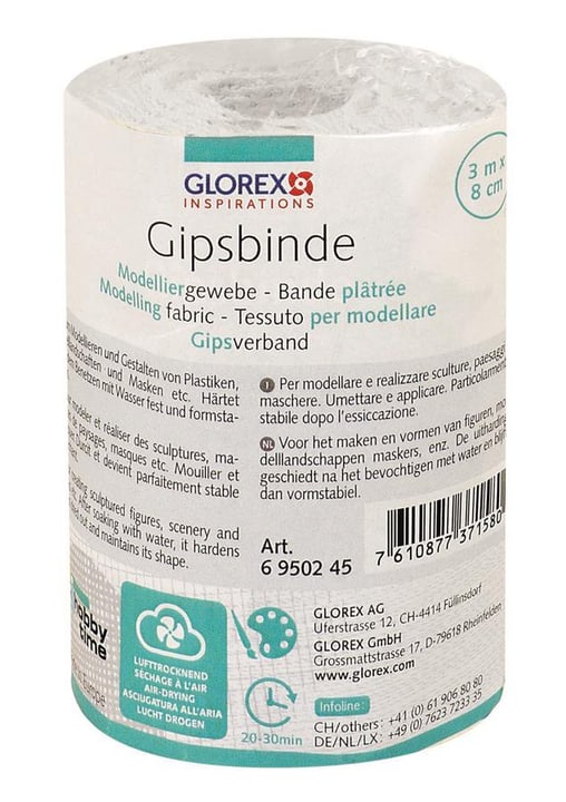 Image of Glorex Hobby Time Keratex Modelliergewebe 3m/8cm Gipsbinde