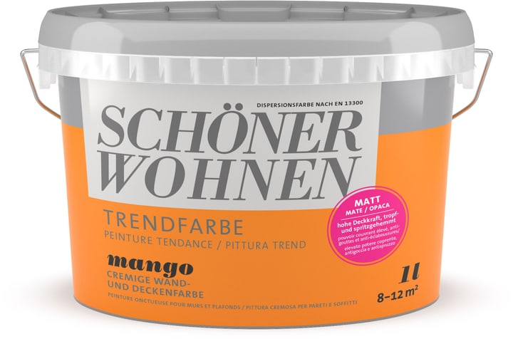 Image of Schöner Wohnen Trendfarbe Matt Mango 1 l Wandfarbe