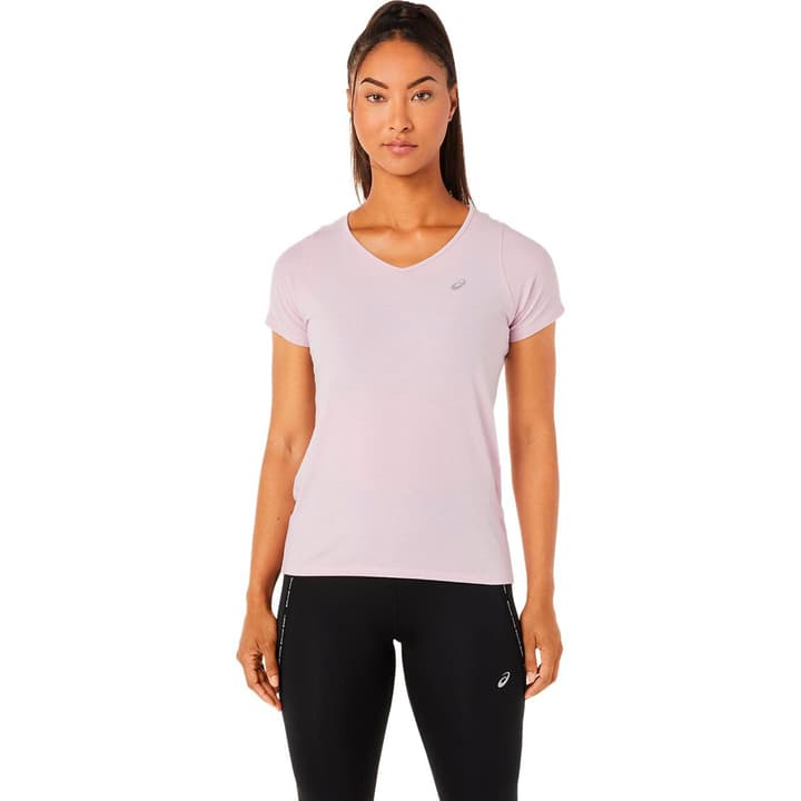 Image of Asics W V-neck SS Top Laufshirt rosa