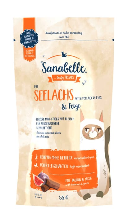 Sanabelle Snack per gatti Pollack & Fig, 0,055 kg