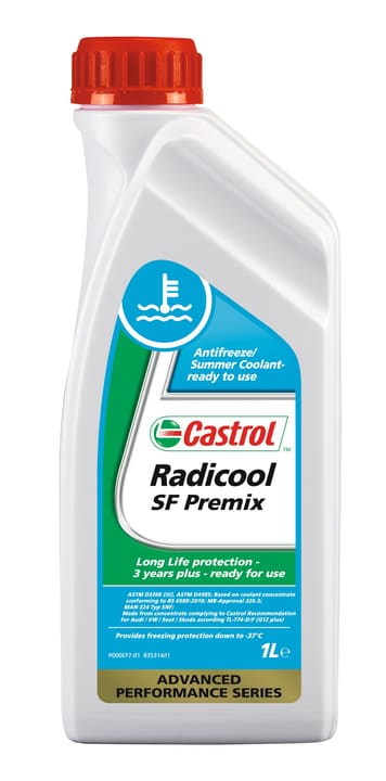 Image of Castrol Radicool Premix Kühlerflüssigkeit silikatfrei 1 L Fahrzeugflüssigkeit