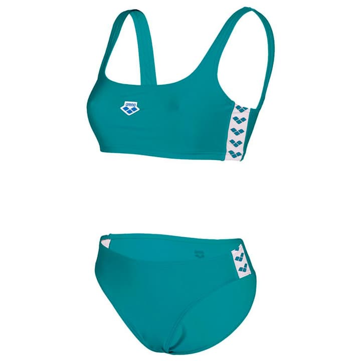 Image of Arena W Arena Icons Bralette Solid Two Pieces Bikini petrol