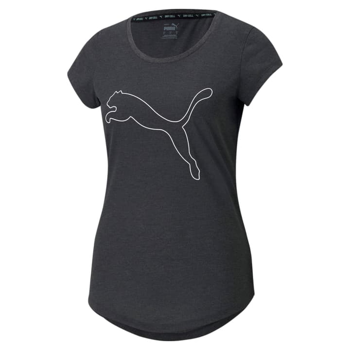 Image of Puma W Performance Heather Cat Tee Fitnessshirt dunkelgrau