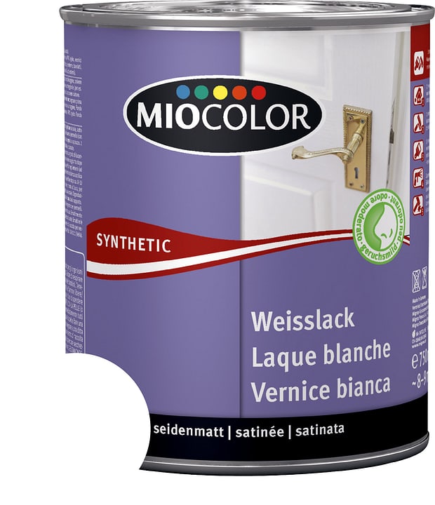Image of Miocolor Synthetic Weisslack seidenmatt weiss 375 ml bei Do it + Garden von Migros