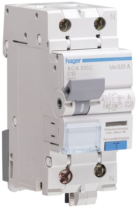 Image of Hager FI LS 16A 30mA 2-polig Fehlerstrom-Leitungsschutzschalter