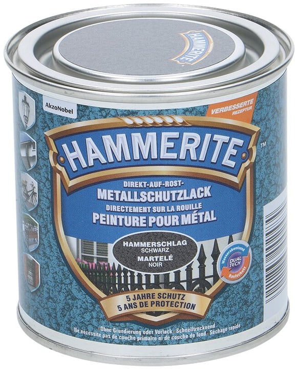 Image of Hammerite Metallschutzlack Hammerschlag Schwarz 250 ml bei Do it + Garden von Migros