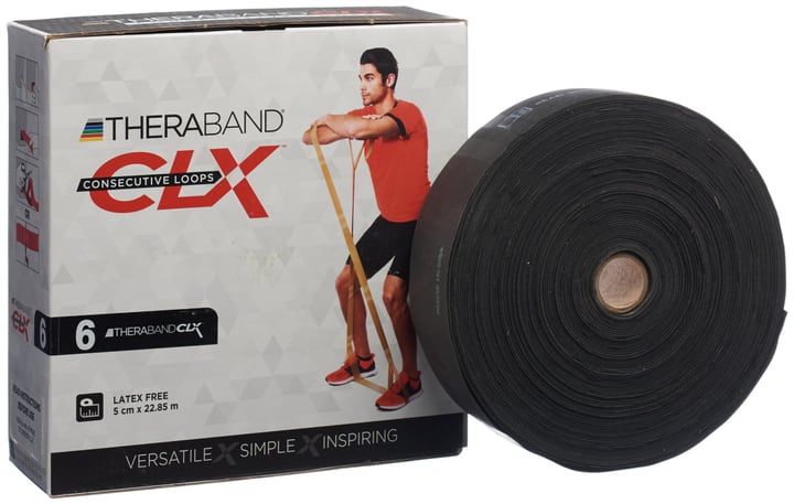 Image of TheraBand Clx22 Meter Gymnastikbänder schwarz bei Migros SportXX