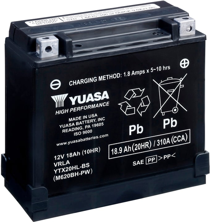 YUASA Batterie AGM 12V/18.9Ah/310A Batterie moto