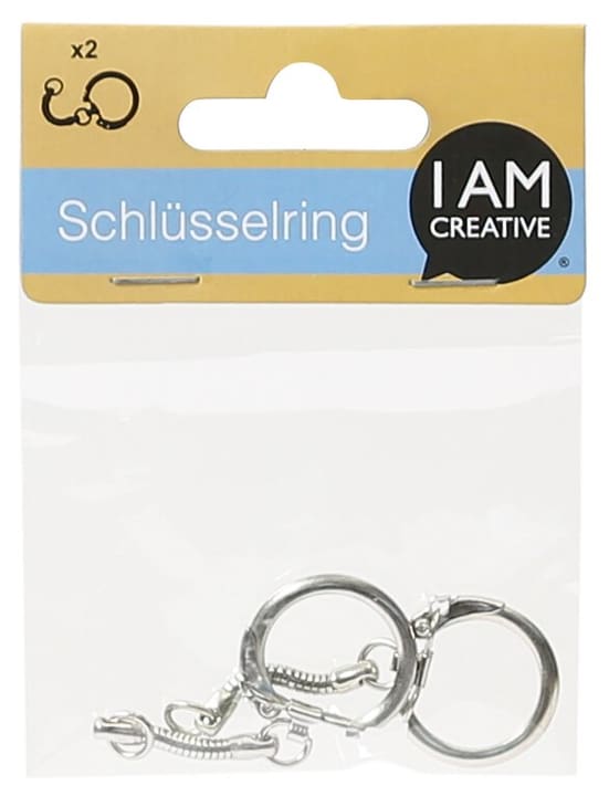 Image of I AM CREATIVE Schlüsselring Clip mit Kette