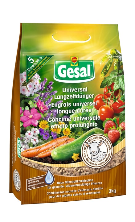 Image of Compo Gesal Universal Langzeitdünger mit Schafwolle, 3 kg Feststoffdünger