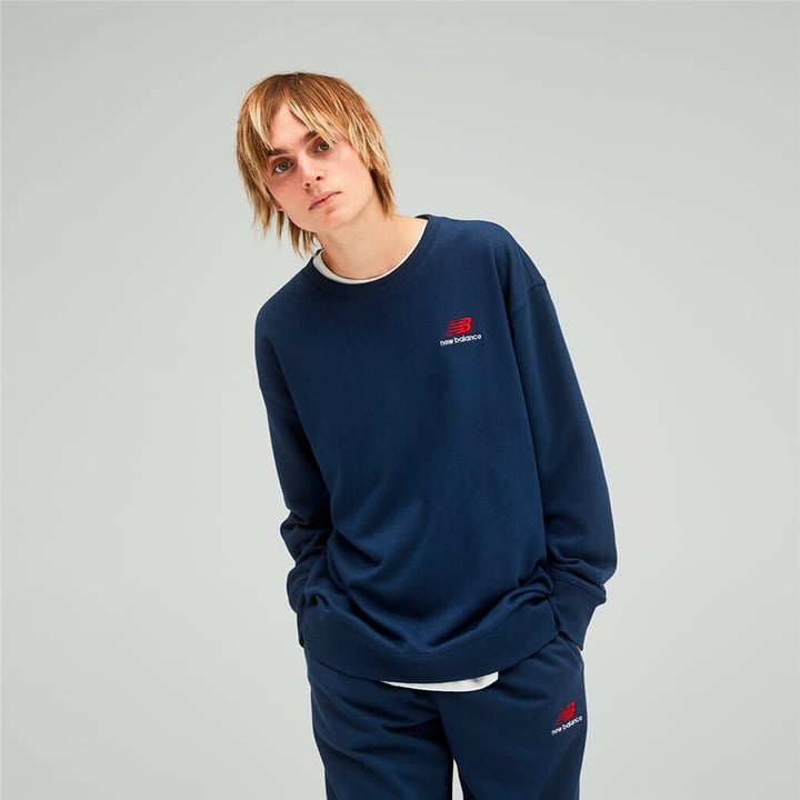 Image of New Balance NB Essentials uni-ssentials Crew Sweatshirt dunkelblau