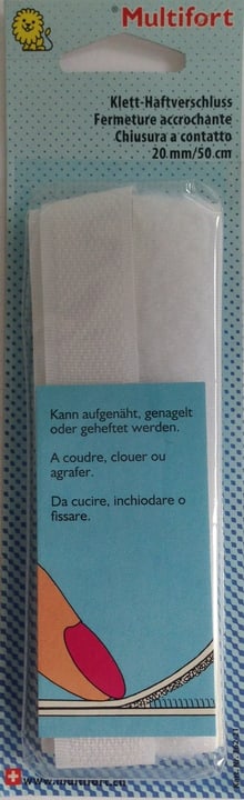 Multifort Klett-Verschluss weiss 20mm x 0.5m Klett-Verschluss weiss 20mm x 0.5m Multifort 665419700000 Bild Nr. 1