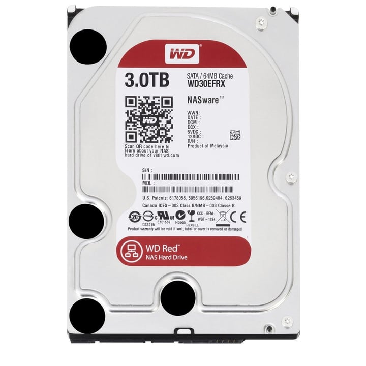 Western Digital Red 3TB NAS SATA HDD NAS Red 3TB NAS SATA HDD NAS Western Digital 785300124386 Bild Nr. 1